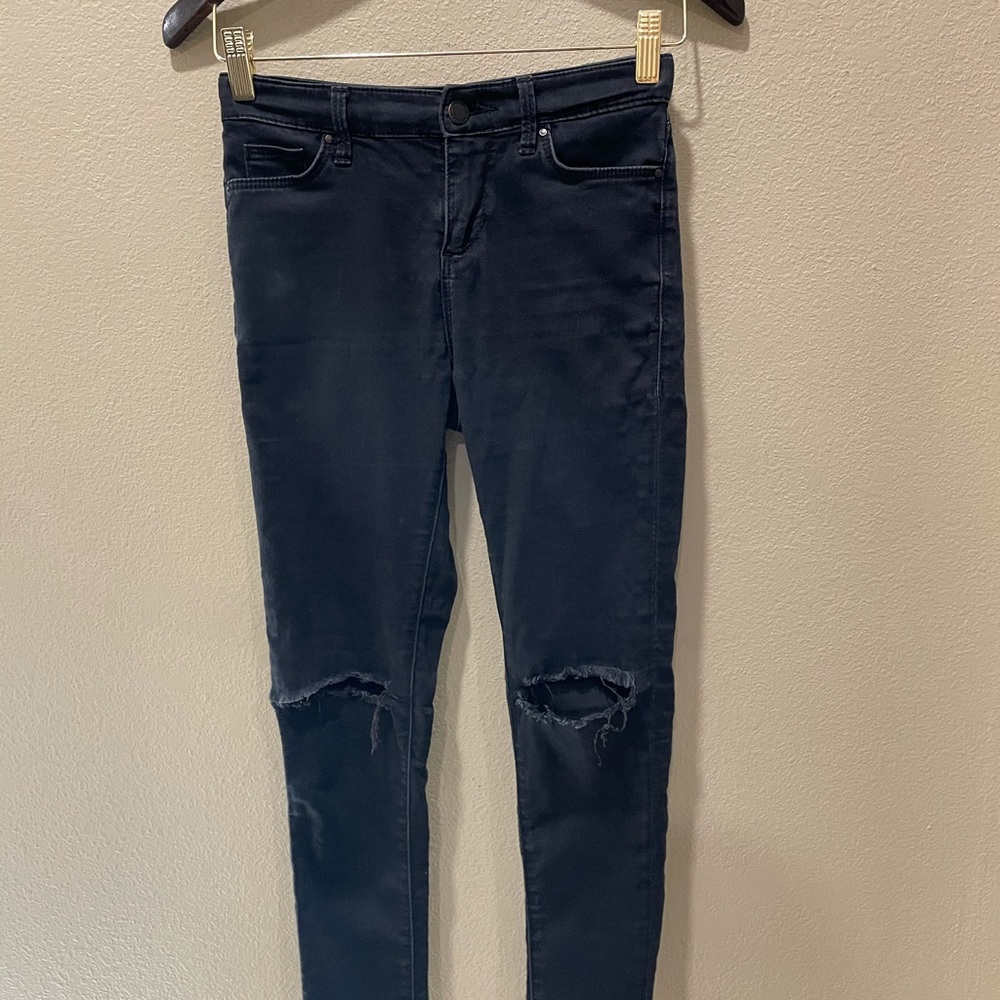 Black Top Shop Skinny Jeans